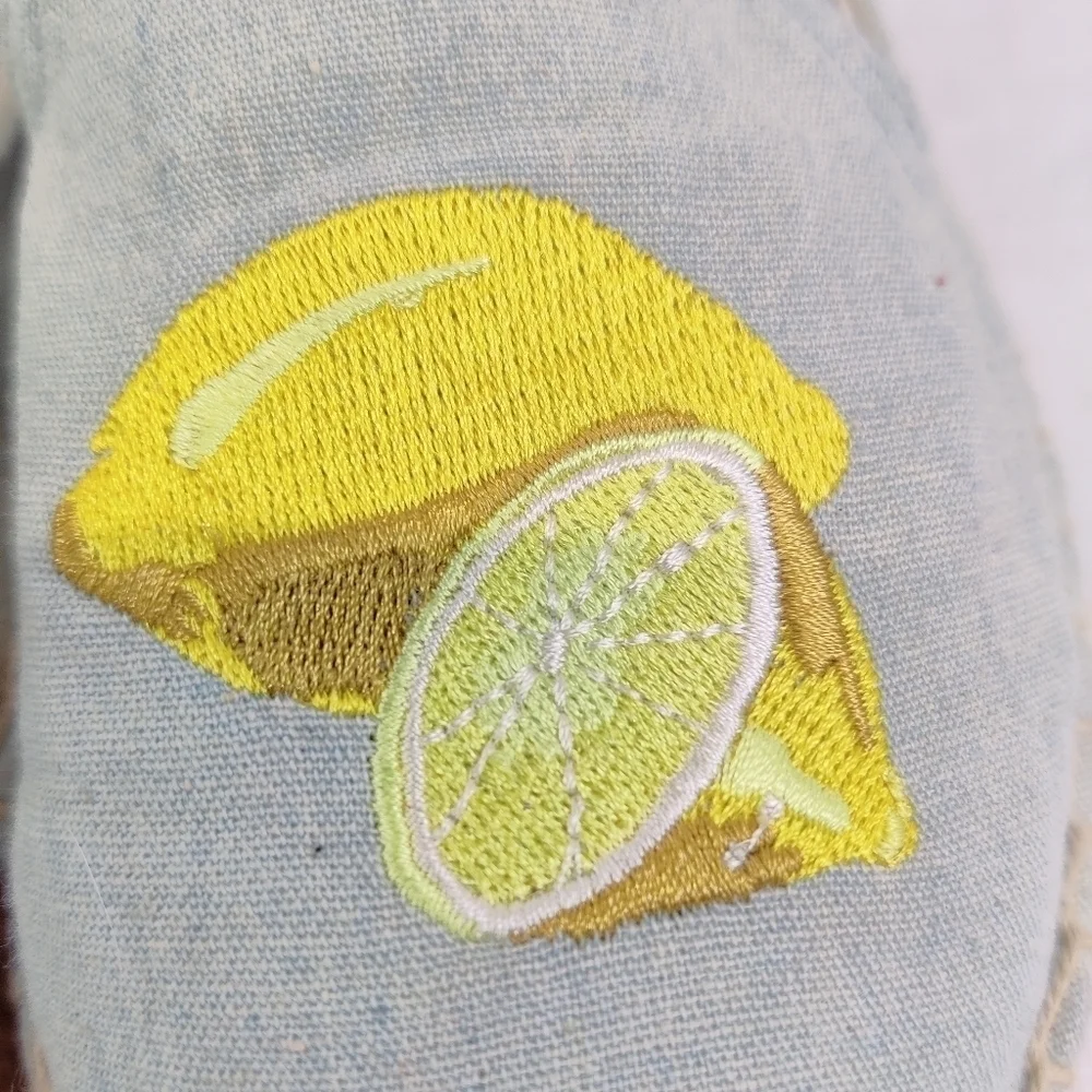Soludos Lemon Espadrilles Platform Smoking Slipper Womens Size 6 Slip on Loafer